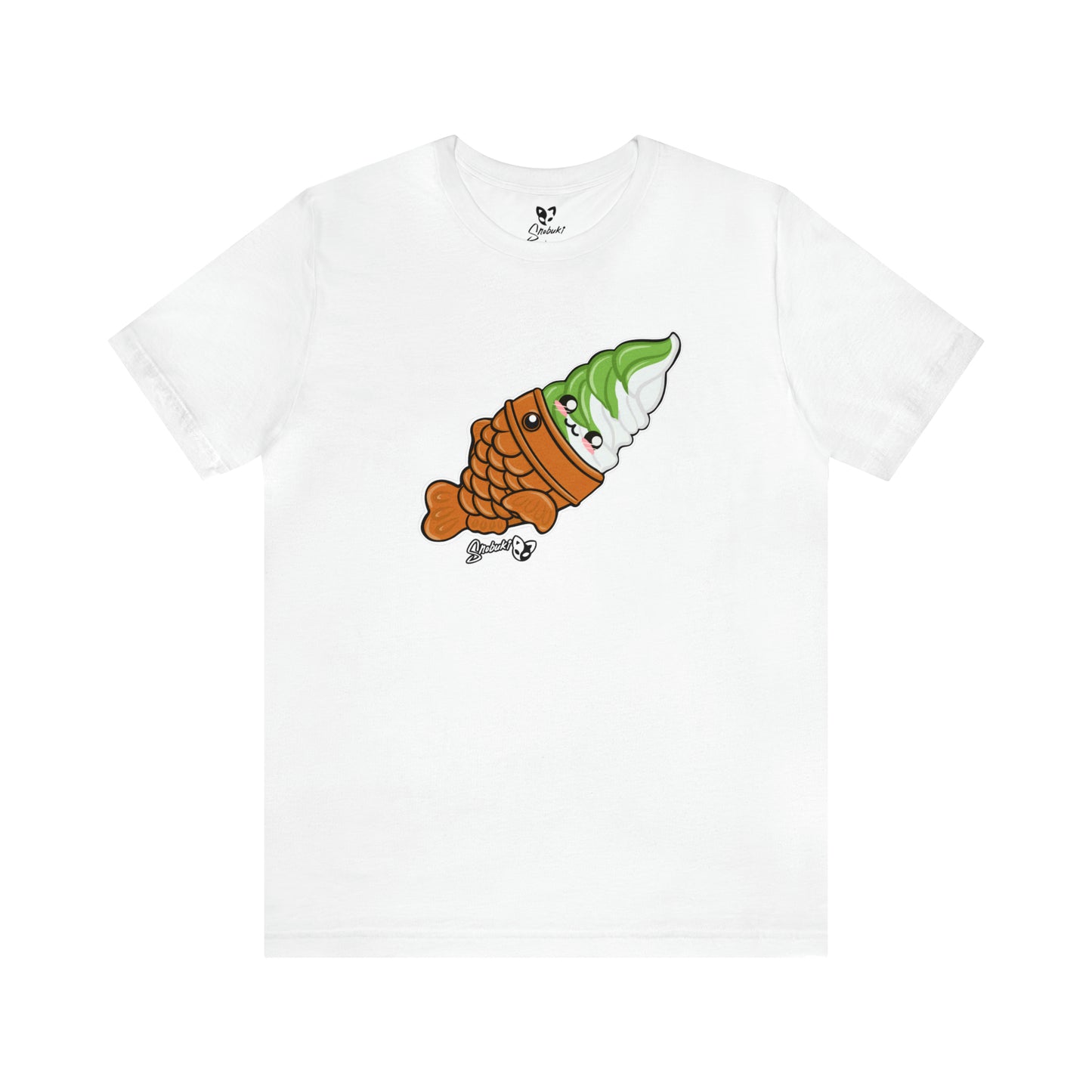 Matcha and vanilla soft serve tayaki Short Sleeve Tee