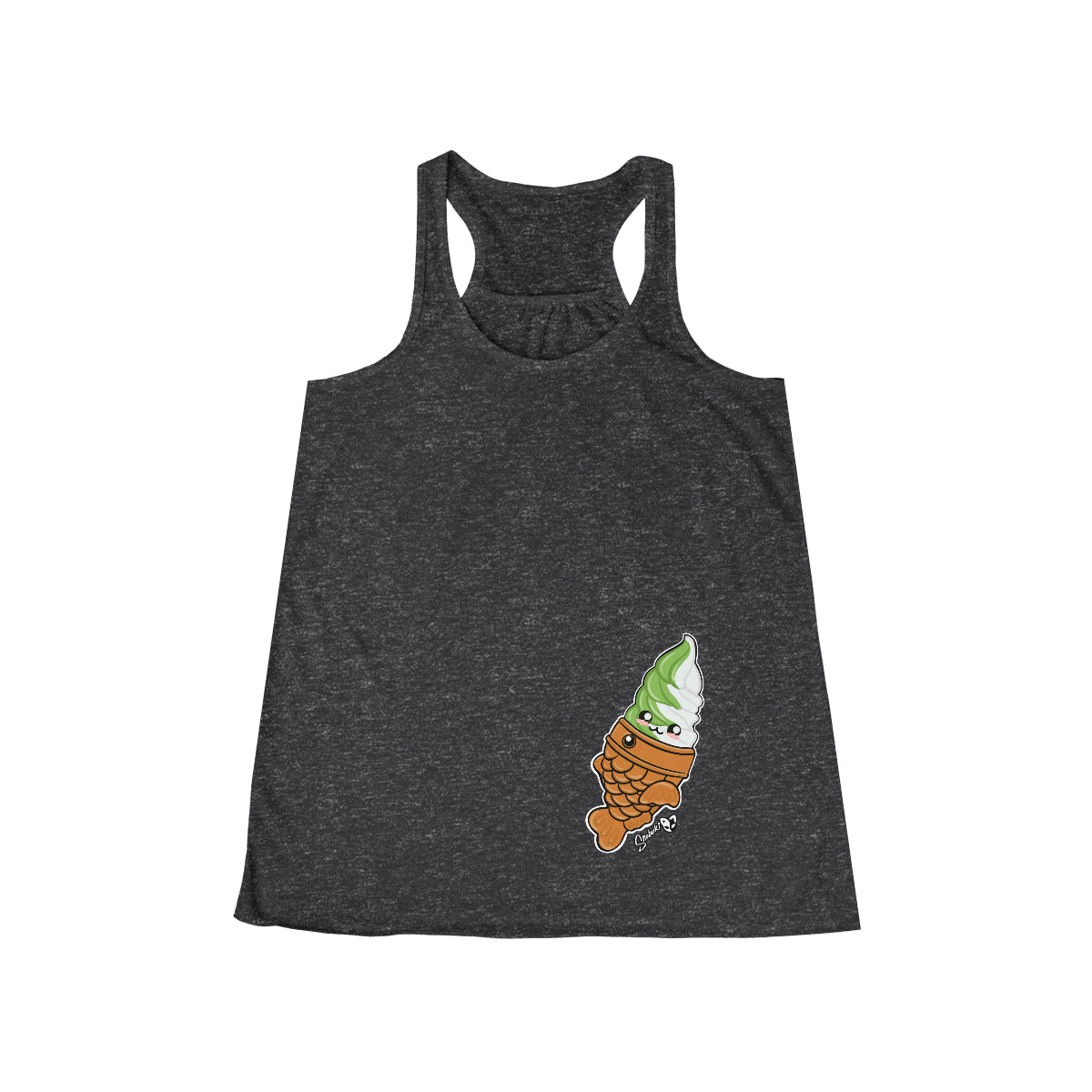 Matcha and vanilla soft serve tayaki Women's Racerback Tank