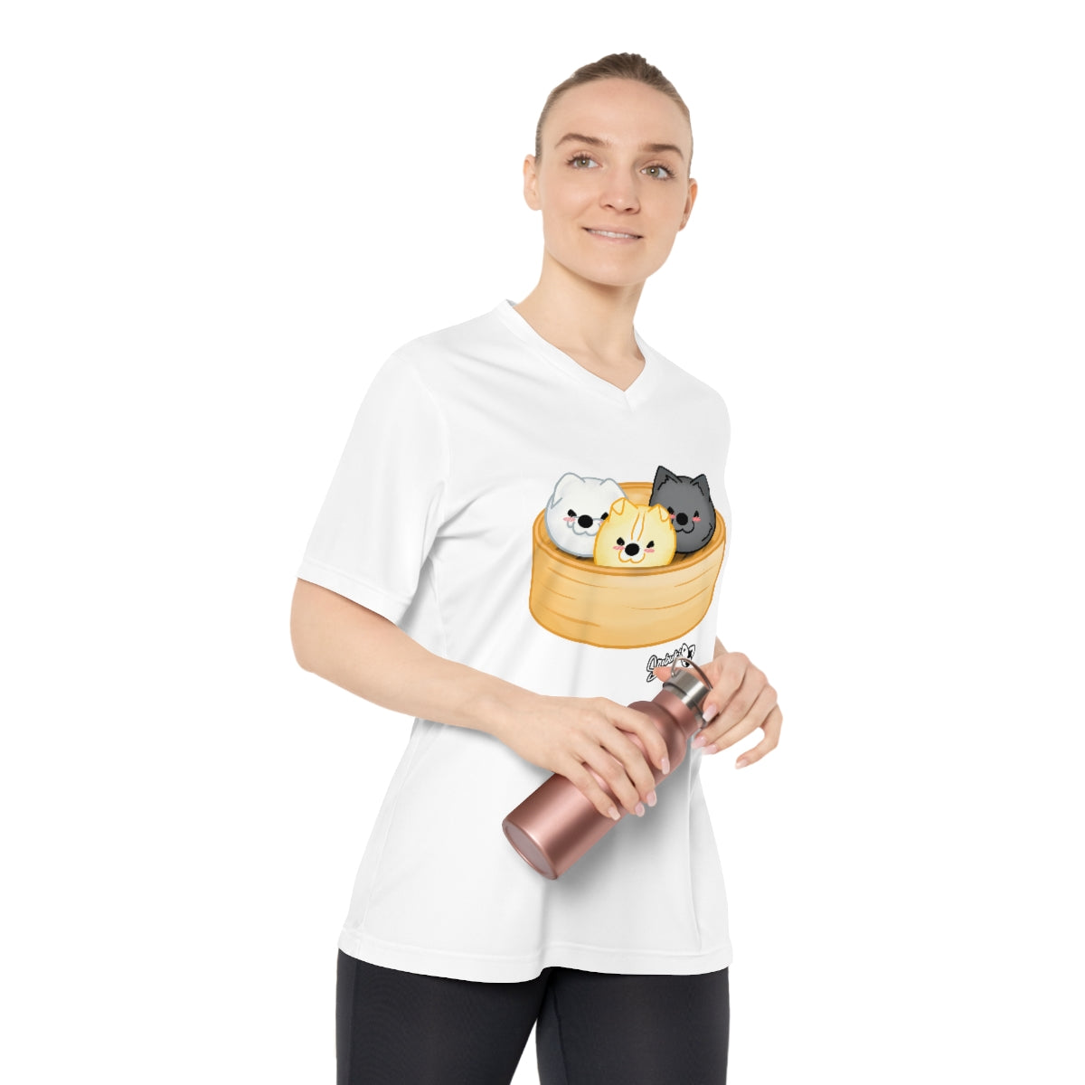 Snobuki Dim Sum V-neck Performance T-Shirt - Woman’s