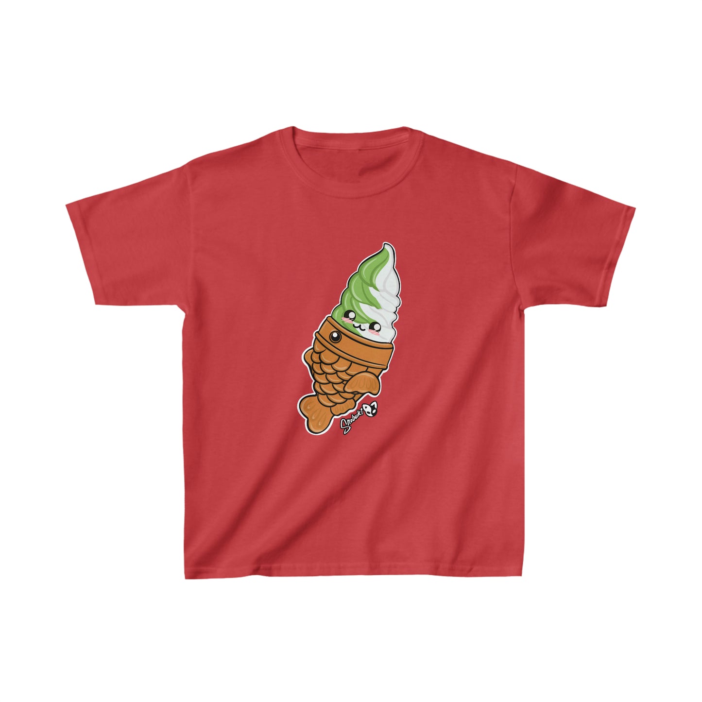 Matcha and vanilla soft serve tayaki Kids Heavy Cotton™ Tee