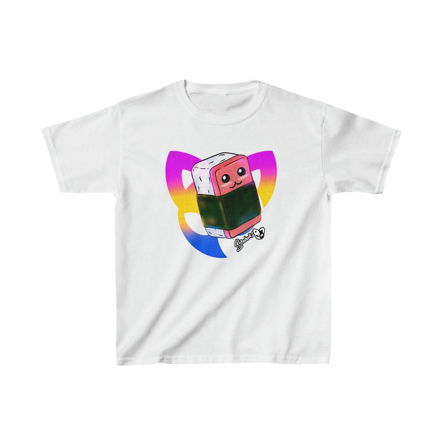 Spam Musubi with Snobuki logo Kids Heavy Cotton™ Tee