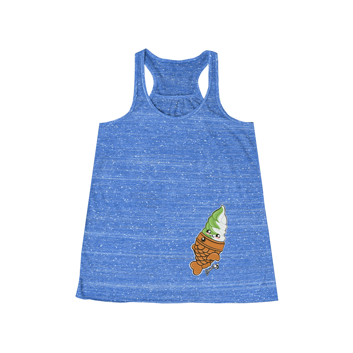 Matcha and vanilla soft serve tayaki Women's Racerback Tank