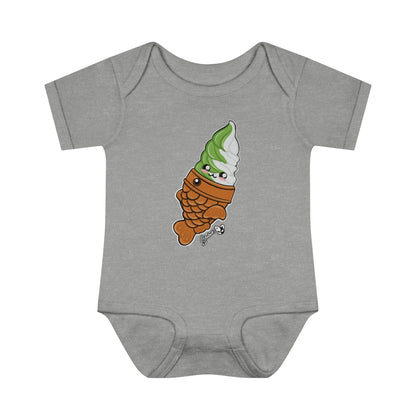 Matcha and Vanilla Soft Serve Tayaki Infant Baby Rib Bodysuit